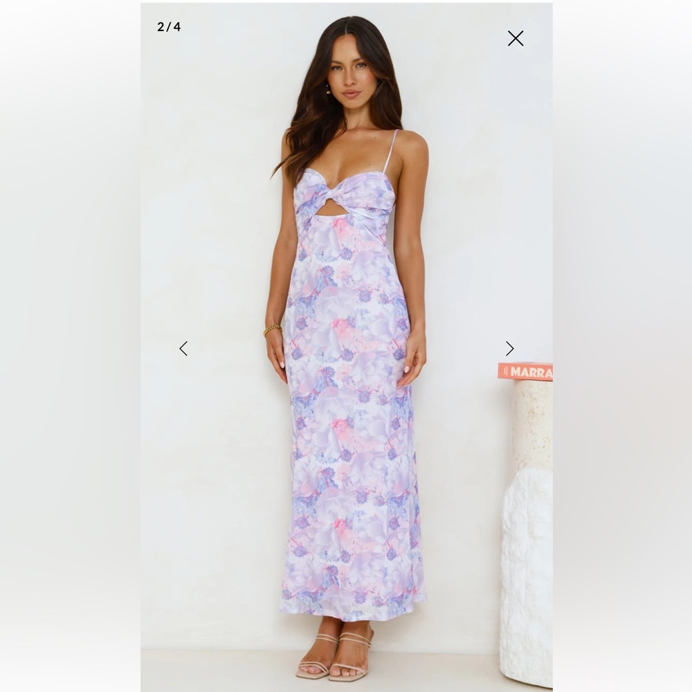 LAVENDER TIDES MESH MAXI DRESS LILAC- Hello Molly - Picture 3 of 5
